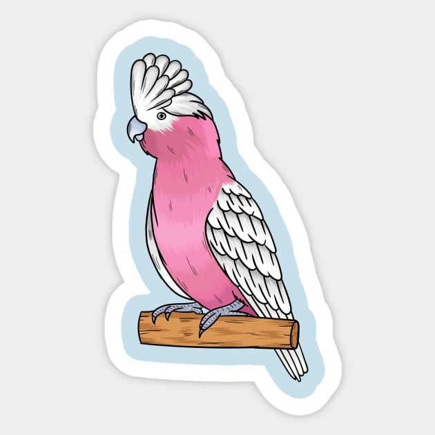 Galah bird cartoon illustration Sticker by Cartoons of fun